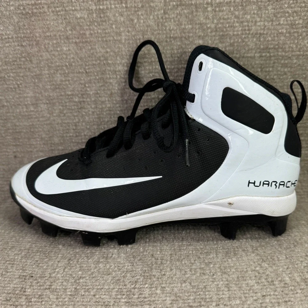 Nike Huarache 2K Filth Keystone Kids 5.5Y Black White Baseball Cleats 923434-011